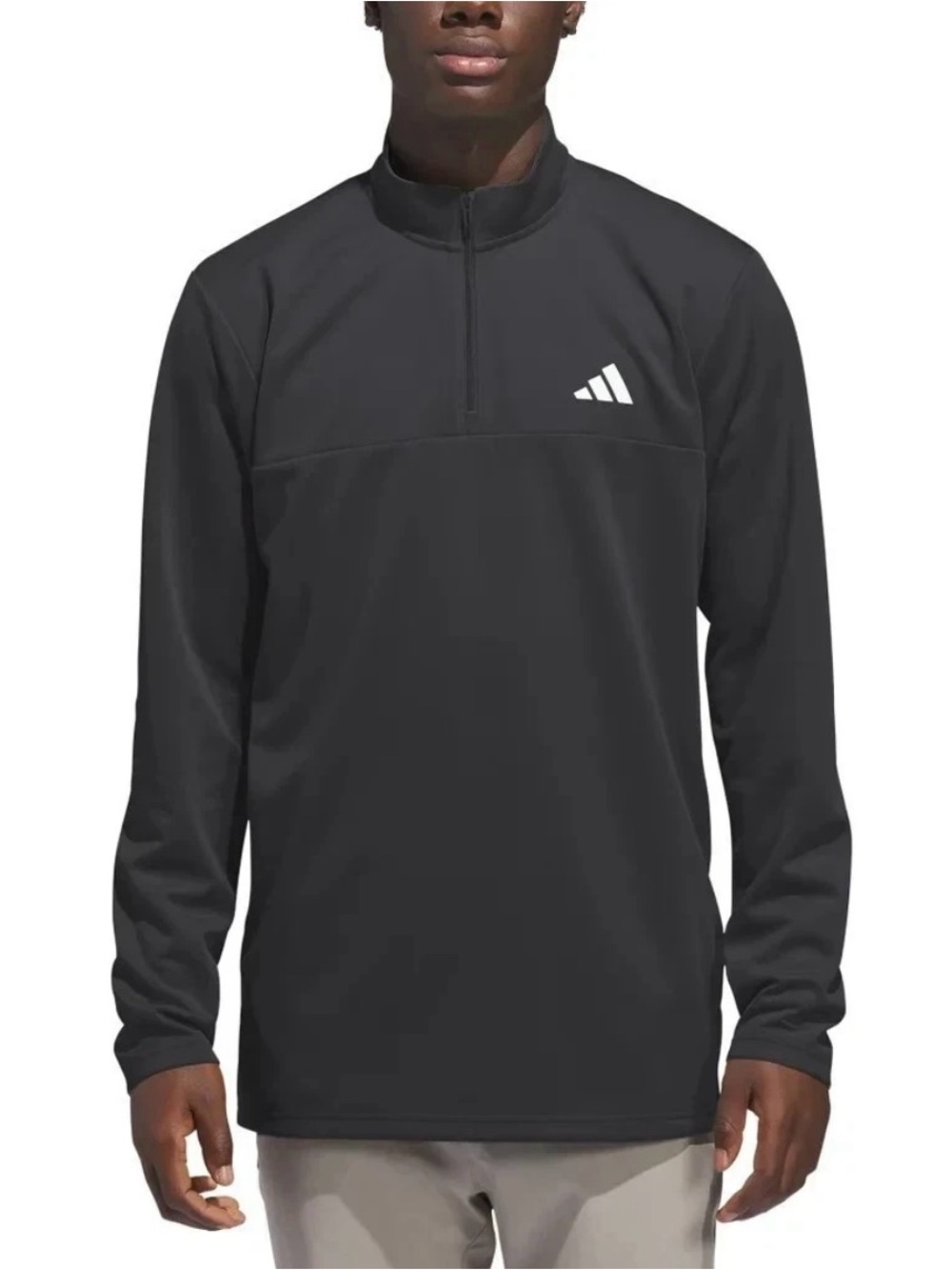 adidas Black 1/4-Zip Performance Pullover